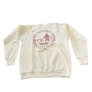 Vintage Jesus Sweatshirt 90s Galilee Baptist Church Sz L Made In USA 50/50